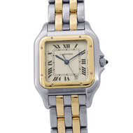 CARTIER PANTHERE 2 Row MM H26.8mm×W26.5mm Stainless Steel K18YG Ivory DialW25028B6