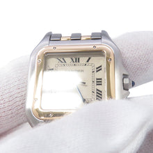 将图像加载到图库查看器中，CARTIER PANTHERE 2 Row MM H26.8mm×W26.5mm Stainless Steel K18YG Ivory DialW25028B6
