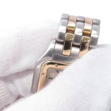 将图像加载到图库查看器中，CARTIER PANTHERE 2 Row MM H26.8mm×W26.5mm Stainless Steel K18YG Ivory DialW25028B6
