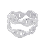 HERMES Chaine d'Ancre Double Row Ring Size 52/#12 SV925