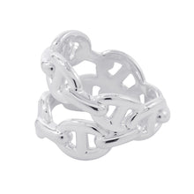 将图像加载到图库查看器中，HERMES Chaine d'Ancre Double Row Ring Size 52/#12 SV925
