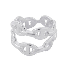 将图像加载到图库查看器中，HERMES Chaine d'Ancre Double Row Ring Size 53/#13 SV925

