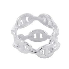 Load image into Gallery viewer, HERMES Chaine d'Ancre Double Row Ring Size 53/#13 SV925
