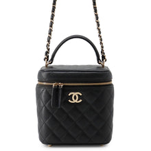 Load image into Gallery viewer, CHANEL Matelasse Vanity Chain Shoulder Bag BlackAS2362 Caviar Leather
