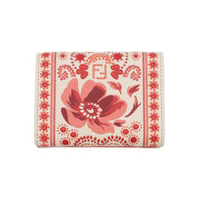 Load image into Gallery viewer, FENDI Baguette Micro Compact Wallet Ivory/Red8M0395 Leather
