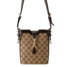 Load image into Gallery viewer, GUCCI Mini bucket Beige/Brown782919 GG Canvas Leather
