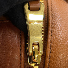 将图像加载到图库查看器中，MIUMIU Patchwork Bow Bag CognacBrown5BB117_2CRI_F0046_V_MLN Leather Size Large
