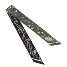 Load image into Gallery viewer, HERMES Twilly C'EST LA FETE Khaki・Fonse /White/Black062743S Silk100%
