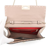 将图像加载到图库查看器中，Valentino Garavani Rock Studded Spike Chain 2WAY Shoulder Bag Beige7W2B0137NAP Leather
