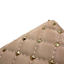 将图像加载到图库查看器中，Valentino Garavani Rock Studded Spike Chain 2WAY Shoulder Bag Beige7W2B0137NAP Leather
