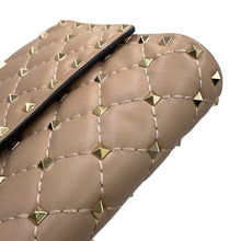 将图像加载到图库查看器中，Valentino Garavani Rock Studded Spike Chain 2WAY Shoulder Bag Beige7W2B0137NAP Leather
