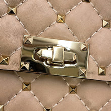 将图像加载到图库查看器中，Valentino Garavani Rock Studded Spike Chain 2WAY Shoulder Bag Beige7W2B0137NAP Leather
