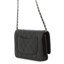 将图像加载到图库查看器中，CHANEL Matelasse Classic Chain Wallet BlackAP4241 Caviar Leather
