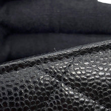 将图像加载到图库查看器中，CHANEL Matelasse Classic Chain Wallet BlackAP4241 Caviar Leather
