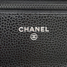 将图像加载到图库查看器中，CHANEL Matelasse Classic Chain Wallet BlackAP4241 Caviar Leather
