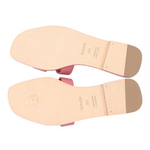 Load image into Gallery viewer, HERMES Oran Sandals Rose de Venice Epsom Size 37H
