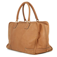 Load image into Gallery viewer, LOEWE Amazona Large Anagram Travel Bag Light brown Leather Size Chronomat 44
