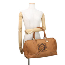 Load image into Gallery viewer, LOEWE Amazona Large Anagram Travel Bag Light brown Leather Size Chronomat 44
