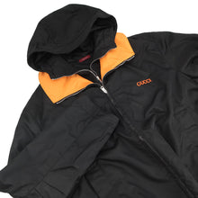 Load image into Gallery viewer, GUCCI Patch Logo Twill Jacket Size 56 Black/Orange804964 ZAQ7F 1000 Nylon100%
