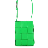 Bottega Veneta INTRECCIATO Cassette Phone Pouch Parakeet729298VBWD33724 Calf Leather