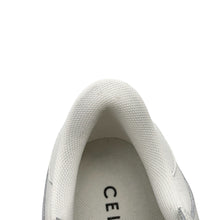 将图像加载到图库查看器中，CELINE Triomphe Patch Block Wedge Sneakers Optic White366475189C.01OP Calf Leather Lining Textile Rubber Size 35
