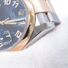 将图像加载到图库查看器中，ROLEX Datejust W36mm Stainless Steel K18YG blue concentric Dial116203

