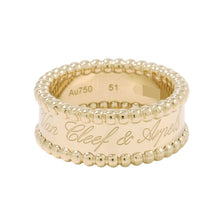 Load image into Gallery viewer, Van Cleef &amp; Arpels Perlée Senior Tulle Ring Size 51/#11VCARO3Y600/VCARO3Y651 18K Yellow Gold

