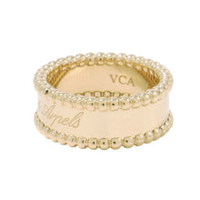 Load image into Gallery viewer, Van Cleef &amp; Arpels Perlée Senior Tulle Ring Size 51/#11VCARO3Y600/VCARO3Y651 18K Yellow Gold
