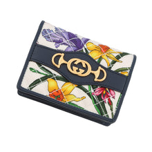 将图像加载到图库查看器中，GUCCI Flora Zumi Compact Wallet White/Multicolor536353 Canvas/Leather
