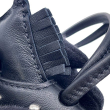 将图像加载到图库查看器中，HERMES Rodeo Robeo Padlock Black Lambskin Size PM
