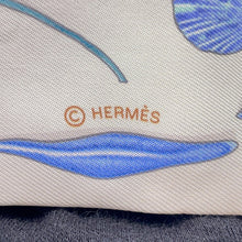 将图像加载到图库查看器中，HERMES Twilly IN THE POCKET Rose Poudre－Blue・Ciel/Green Silk100%
