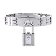 Load image into Gallery viewer, HERMES Kelly watch W16mm Stainless Steel Sparkling White DialKE4.130.130
