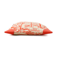 Load image into Gallery viewer, HERMES Silky City Fauve Le Righe Rainbow Orange Field Silk Swift Leather Size PM
