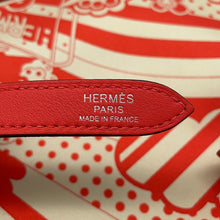 Load image into Gallery viewer, HERMES Silky City Fauve Le Righe Rainbow Orange Field Silk Swift Leather Size PM
