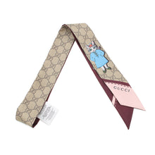 Load image into Gallery viewer, GUCCI Higuchi Yuko Scarf Bordeaux/Beige848291 Silk100%
