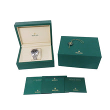 将图像加载到图库查看器中，ROLEX Datejust W41mm Stainless Steel Black Dial126300
