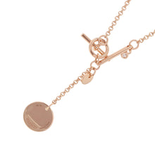 Load image into Gallery viewer, HERMES Ex Libris Necklace Size PM 18K Pink Gold
