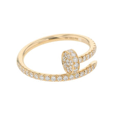 将图像加载到图库查看器中，CARTIER Juste Un Clou Semi-Pavé Ring Size Small 49/#9B4231549/B4231500 18K Yellow Gold
