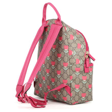 Load image into Gallery viewer, GUCCI Kim Seung-yeon Children's Flower Print Backpack Beige/Red782708 FADLO 9777 GG Supreme Leather
