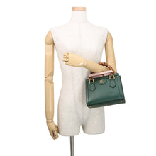 Load image into Gallery viewer, GUCCI Diana Bamboo 2-way Handbag Green702732 U3ZDT 3670 Leather Size Mini

