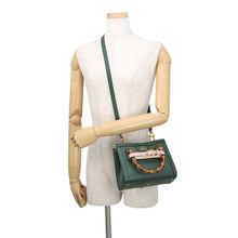 Load image into Gallery viewer, GUCCI Diana Bamboo 2-way Handbag Green702732 U3ZDT 3670 Leather Size Mini
