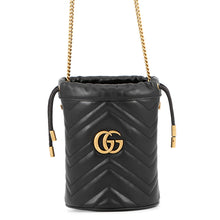 Load image into Gallery viewer, GUCCI GG Marmont Baguette Bag Black575163 DTDRT 1000 Leather Size Mini
