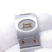 将图像加载到图库查看器中，CARTIER Santos Rondo Octagon LM W29mm Stainless Steel 18KYG White Dial81037288
