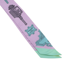 Load image into Gallery viewer, HERMES Twilly Merveilleuses Lanternes Purple/Multicolor Silk100%
