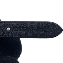 Load image into Gallery viewer, HERMES Mall Horsebit Bracelet Size T2 Black Gold Plated Swift Leather
