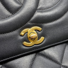 Load image into Gallery viewer, CHANEL Jumbo Matelasse Large CC Logo Chain Shoulder Black Leather
