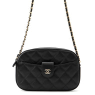 CHANEL Timeless Classic Chain Shoulder Bag BlackAP3998 Lambskin