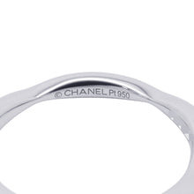 将图像加载到图库查看器中，CHANEL Camellia Collection Half Eternity Ring Size 49/#9J10835 Pt950
