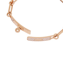 将图像加载到图库查看器中，HERMES Kelly Chaine Bracelet Size STH221411B 00ST 18K Pink Gold

