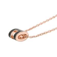 将图像加载到图库查看器中，HERMES Pop Ash Necklace Size Mini Black Gold Plated Lacquer
